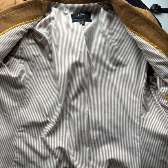 J.Crew Wool Flannel Parke Blazer Heather Caramel Womens Size 2 Classic Work - Picture 6 of 9